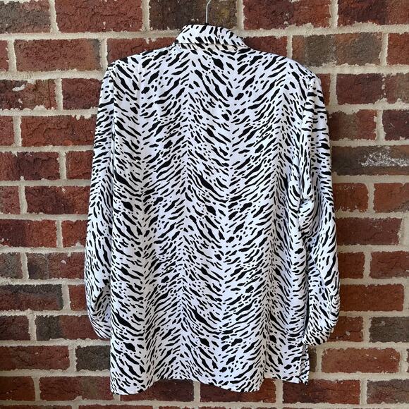 Liz Baker Vintage Zebra Jacket Size Large - Picture 2 of 5